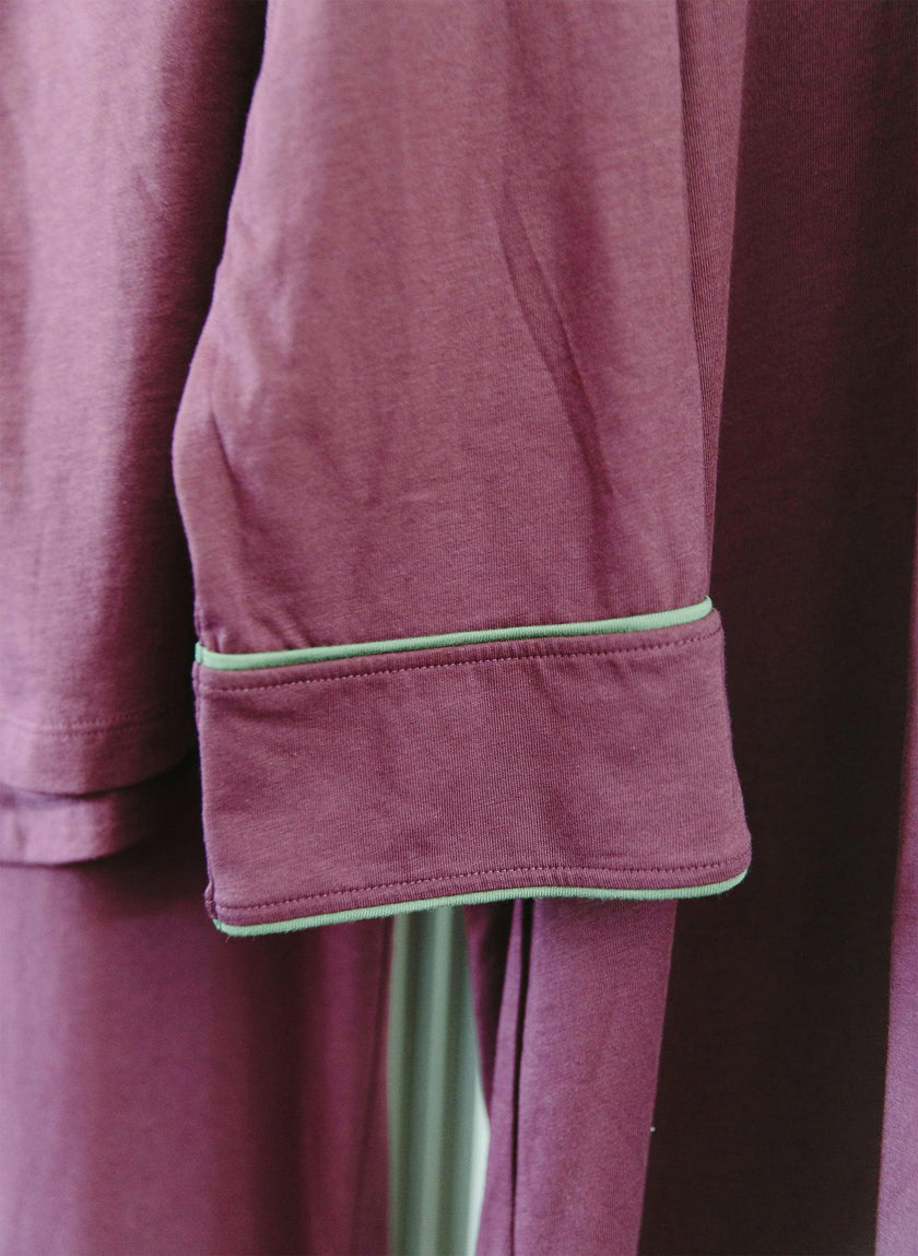 Women's Parker Pajama Set - Aubergine / Olive