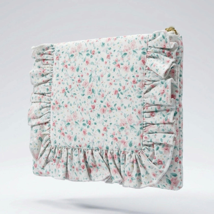 Timeless Floral Ruffle Zipper | Pastel Confetti