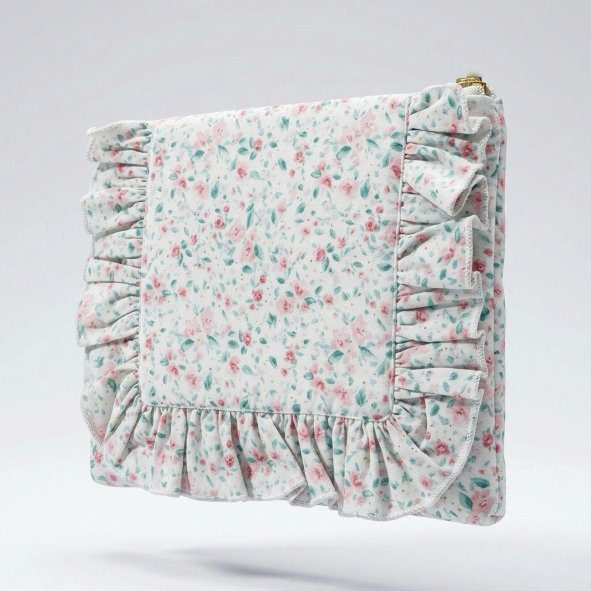 Timeless Floral Ruffle Zipper | Pastel Confetti