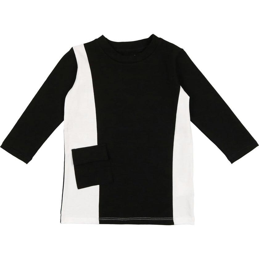 Colorblock Pocket 3-Quarter Sleeves Tee
