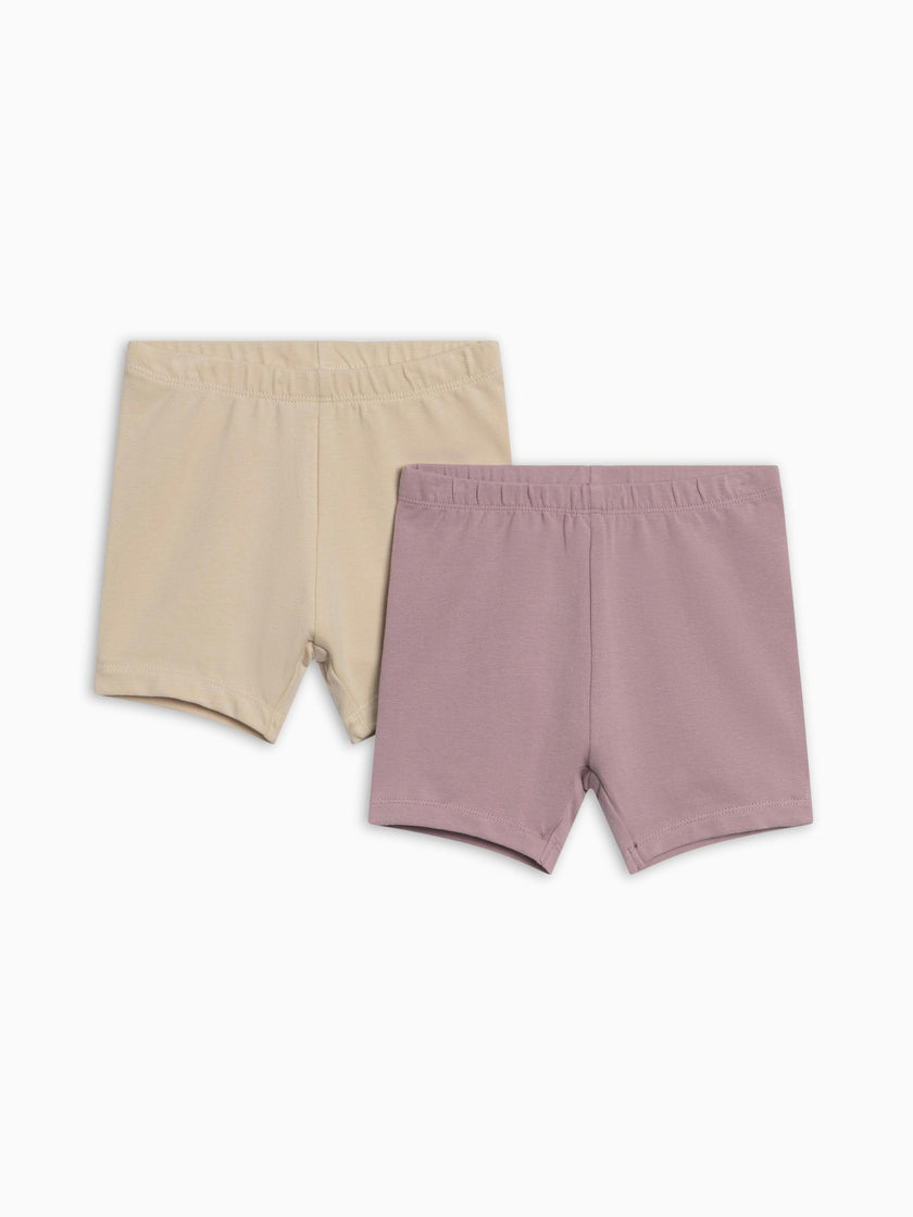 2-Pack Billie Biker Shorts - Fog + Dune