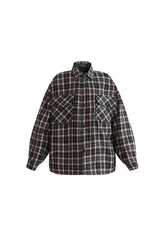 Gray Plaid Flannel Shirt
