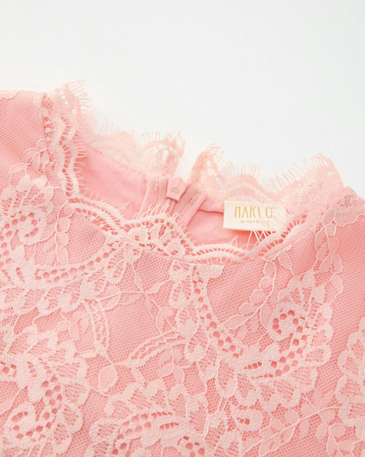 Peggy Lace Midi Dress, Pink