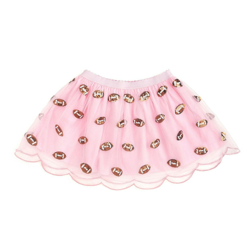 Mini Sequin Footballs Tutu Skirt