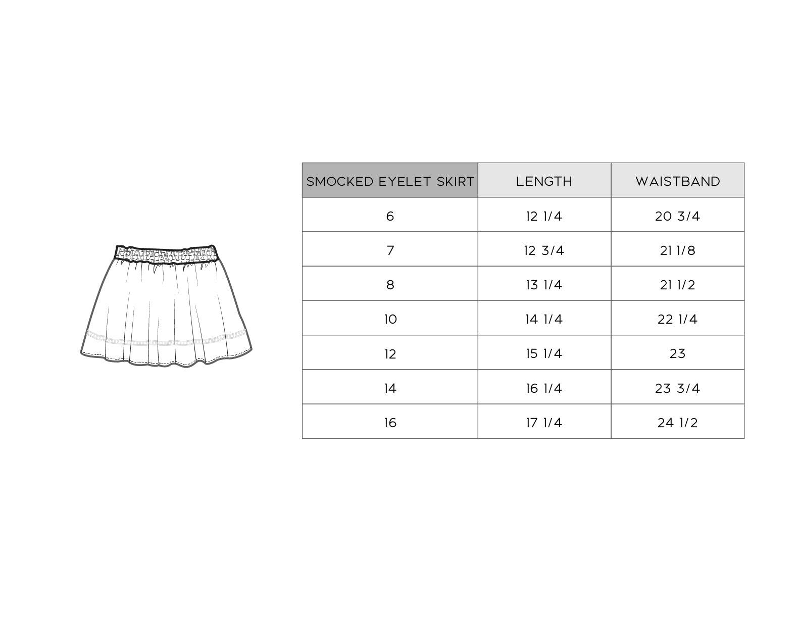 Smocked Eyelet Skirt