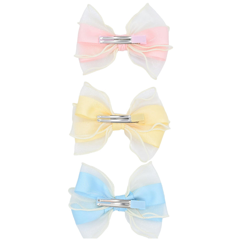 Multicolor Ribbon Bow Hairclip Set