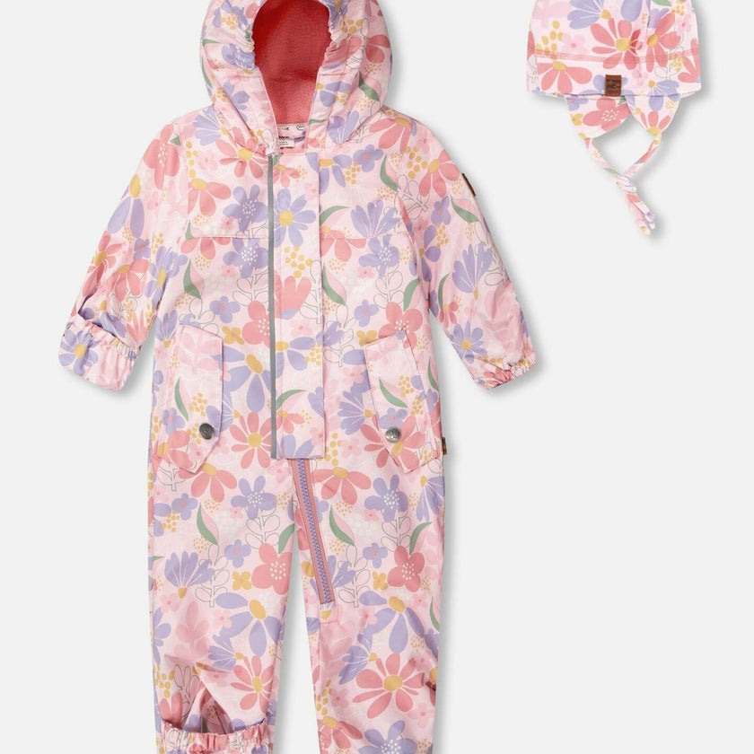 Baby Mid-Season One-Piece Outerwear With Hat