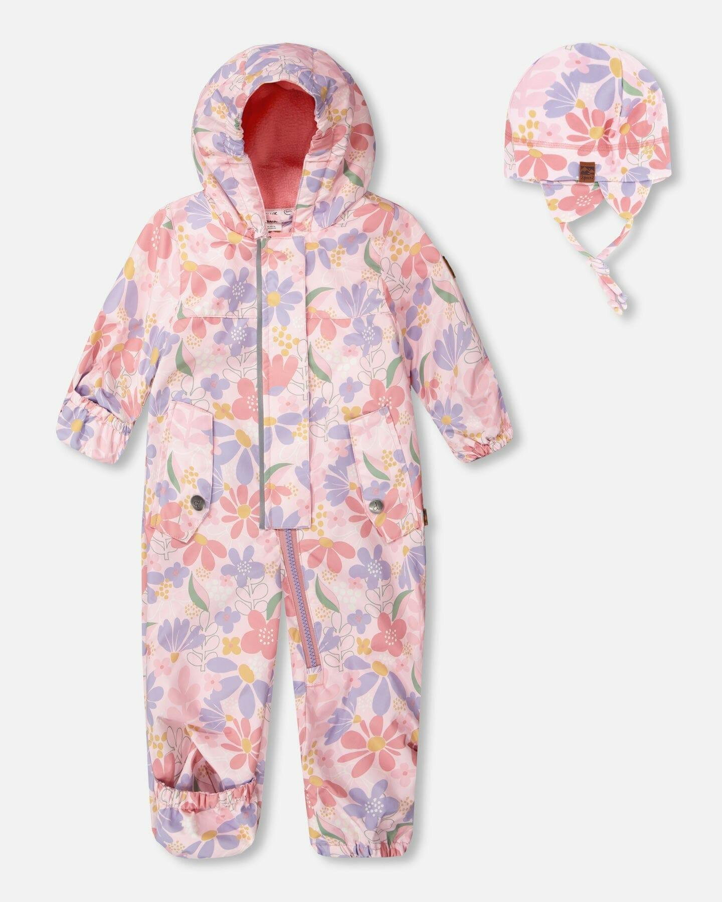 Baby Mid-Season One-Piece Outerwear With Hat