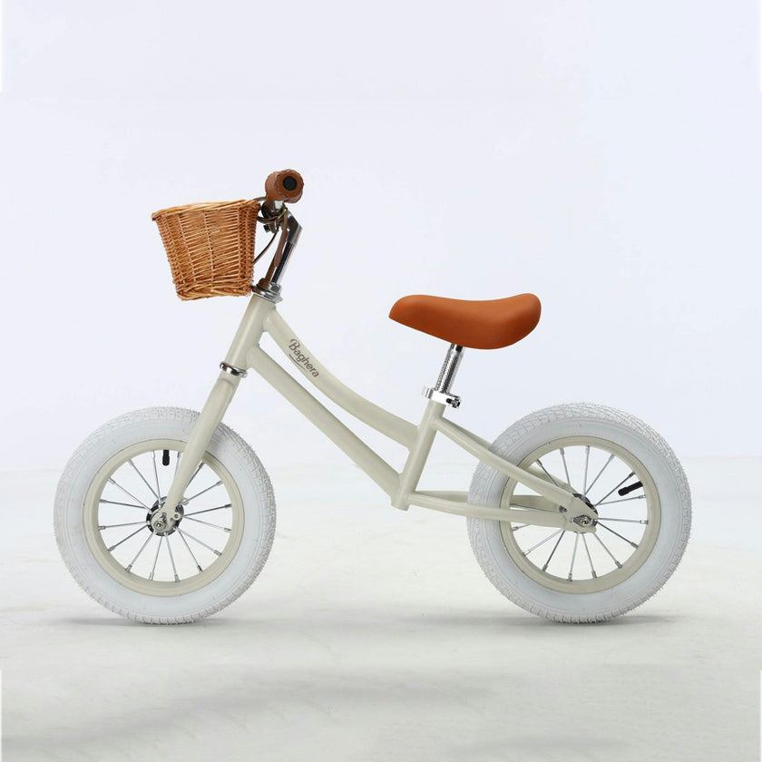 Bicycle BALANCE BIKE Ivory White + Helmet