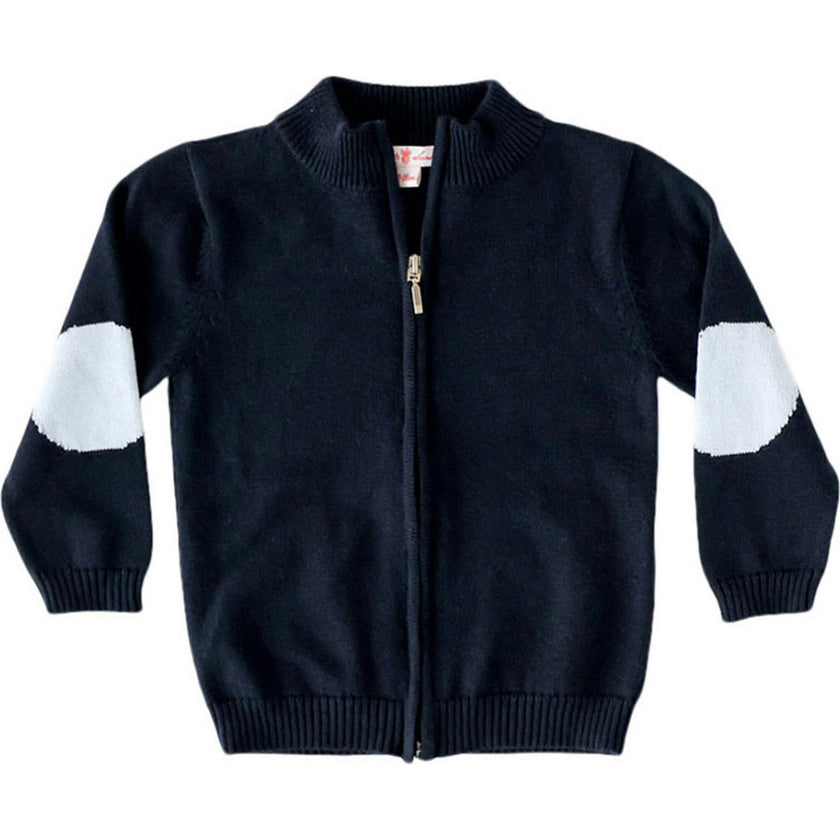 Navy Full Zip Sweater