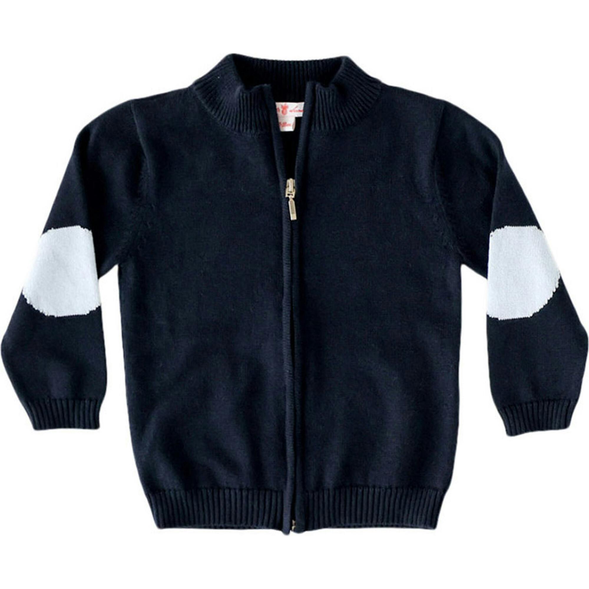 Navy Full Zip Sweater