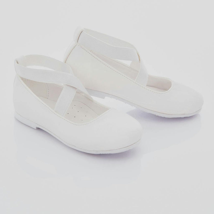 Perla Girls Snow White Matte Ballerina Flats