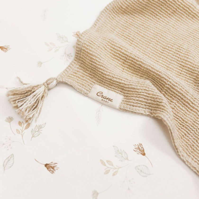 Willow Dainty Leaf Cotton Fitted Crib Sheet