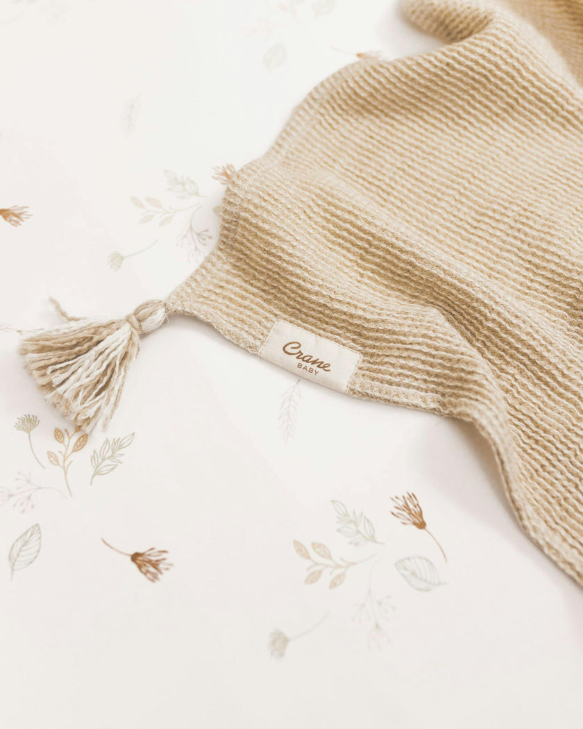 Willow Dainty Leaf Cotton Fitted Crib Sheet