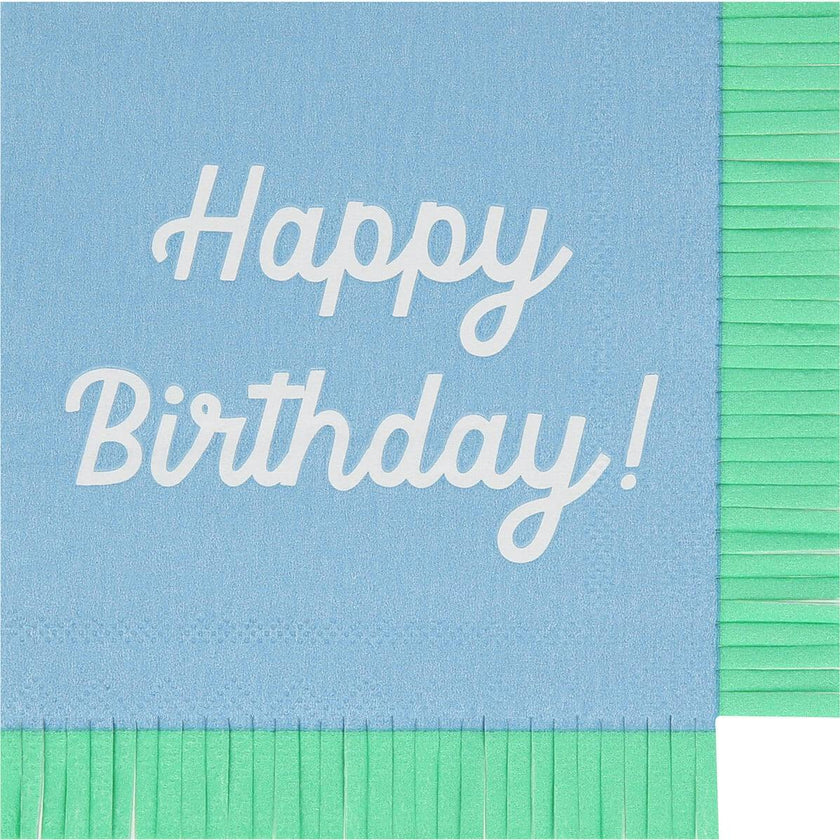 Mixed Happy Birthday Small Napkins