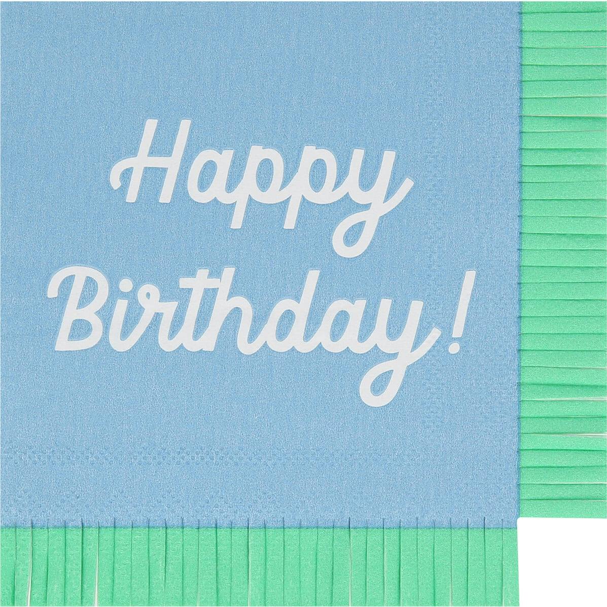 Mixed Happy Birthday Small Napkins