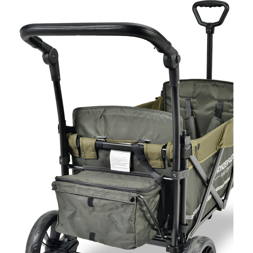 Pull & Push Double Stroller Wagon 2 Seater with Magnetic Seatbelt Buckles