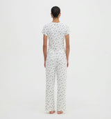 The Cleo Pointelle PJ Set - Rosie Bow Toss, Ivory
