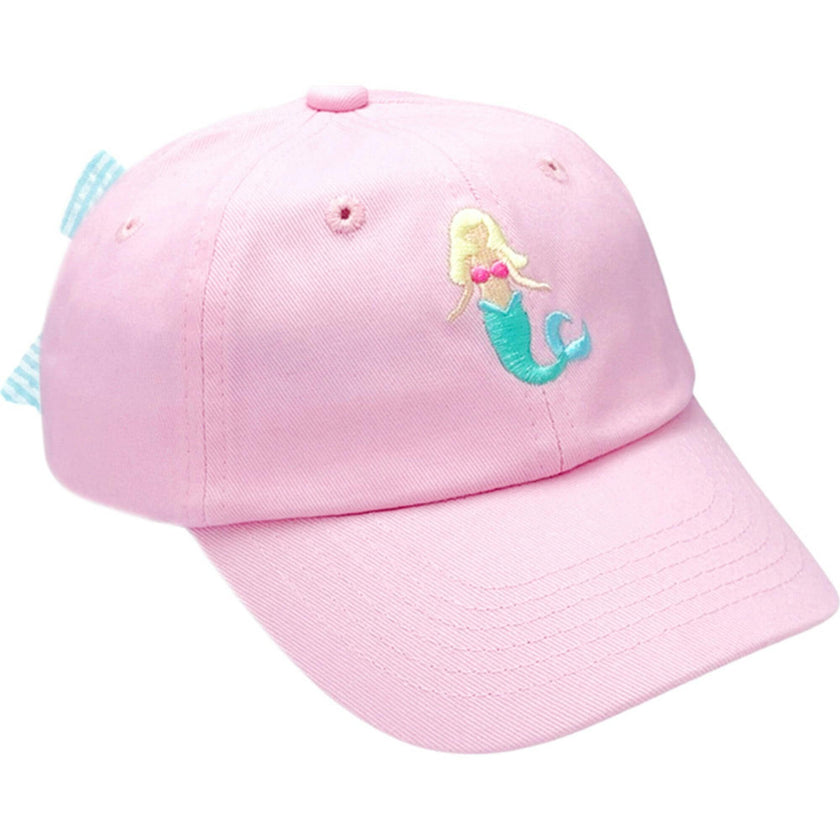 Pink Mermaid Bow Baseball Hat