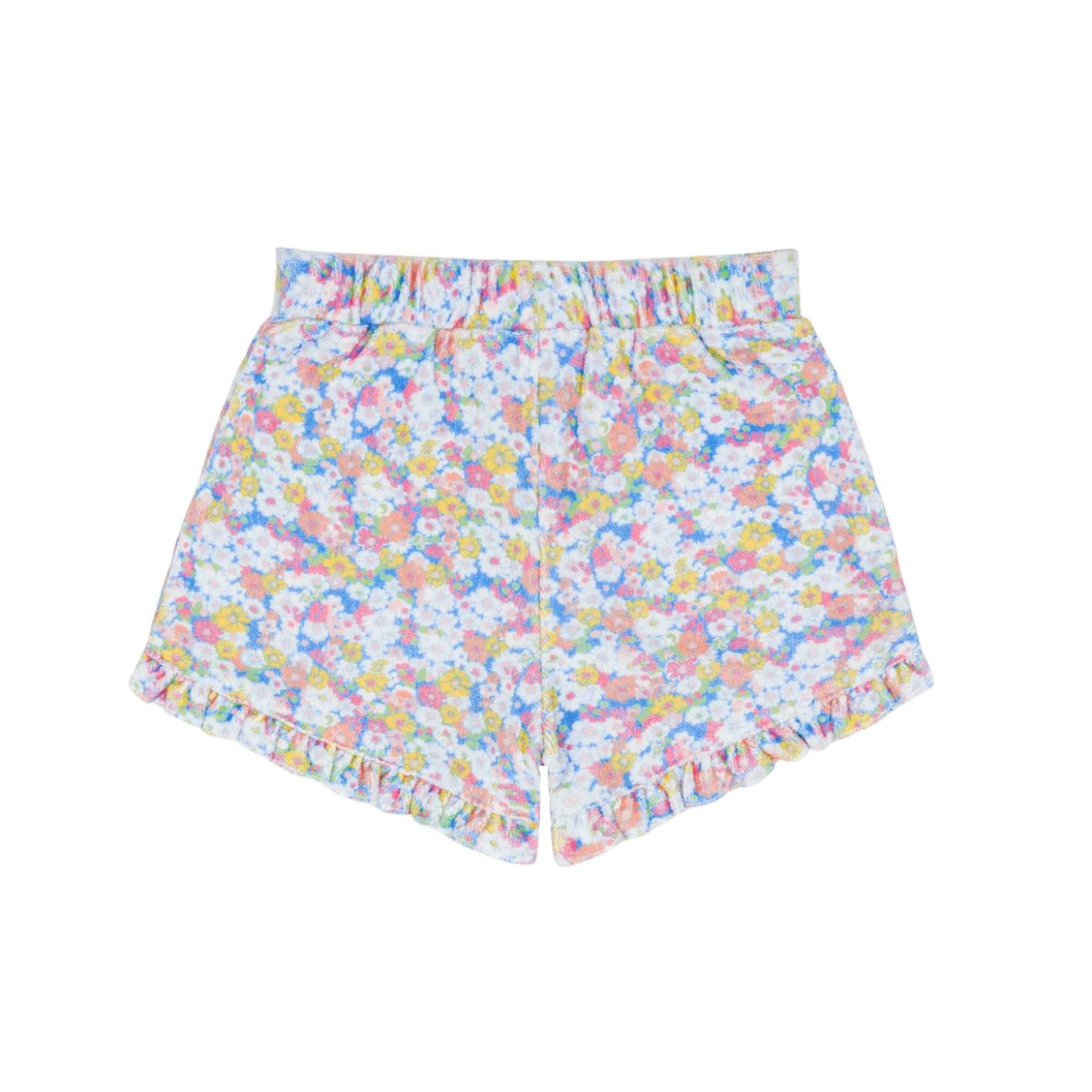 girls jasmine blossom french terry ruffle short
