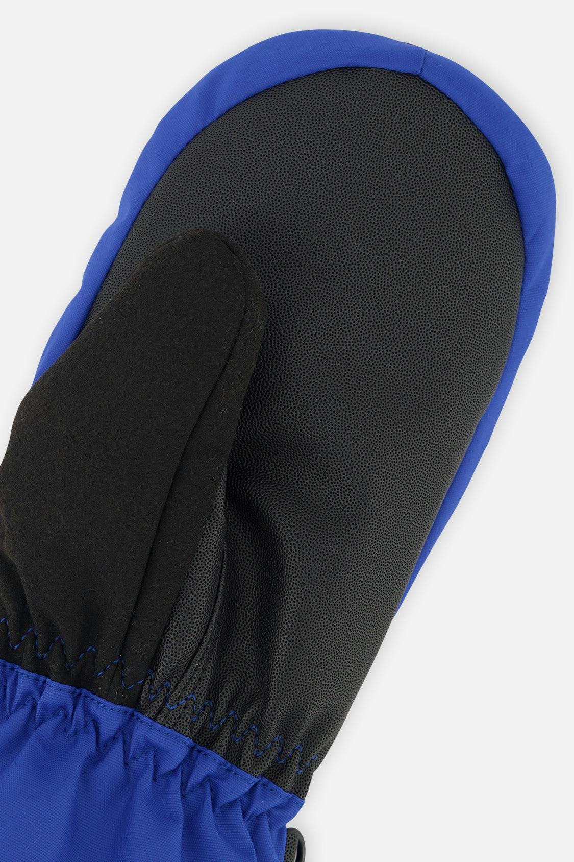 Teknik Winter Mittens Blue with Black Stripes