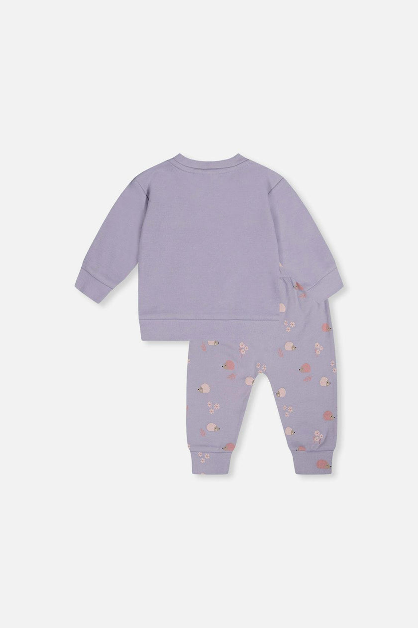 Organic Cotton Pants And Top Set Violet