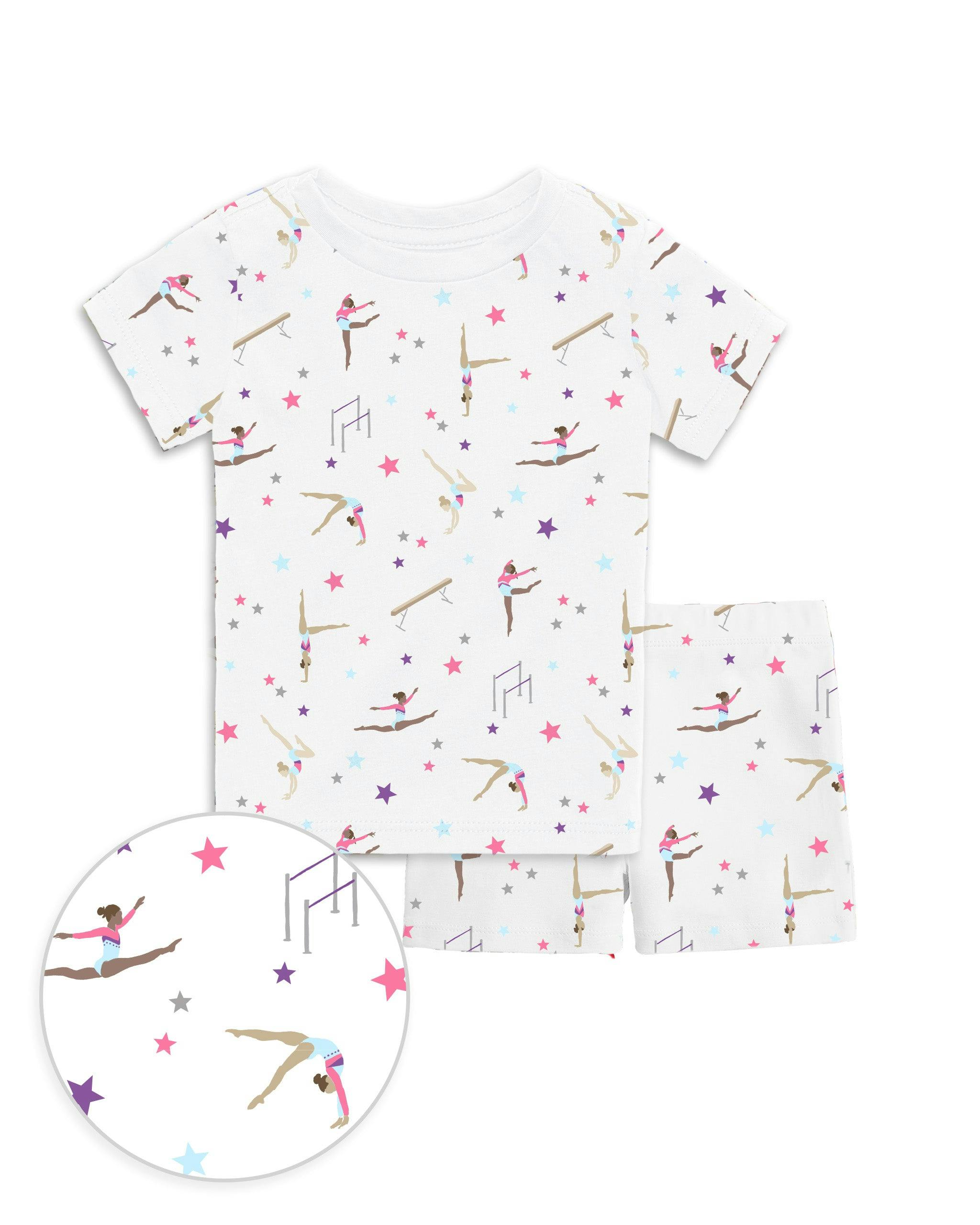 The Organic Short Sleeve Pajama Set [Gymnastics]