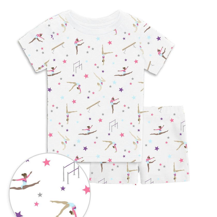 The Organic Short Sleeve Pajama Set [Gymnastics]