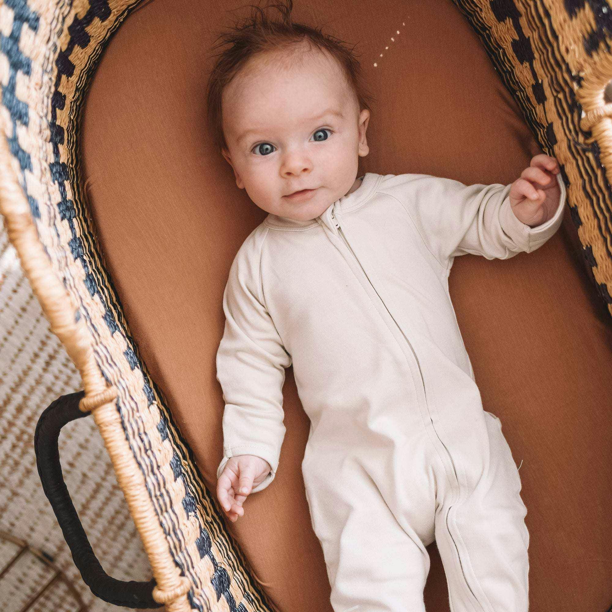 GROW WITH YOU FOOTIE | BIRCH — Bamboo Organic Cotton Blend, 0–6M