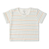 Organic Terry Tee & Shorts Set - Cabana Stripes