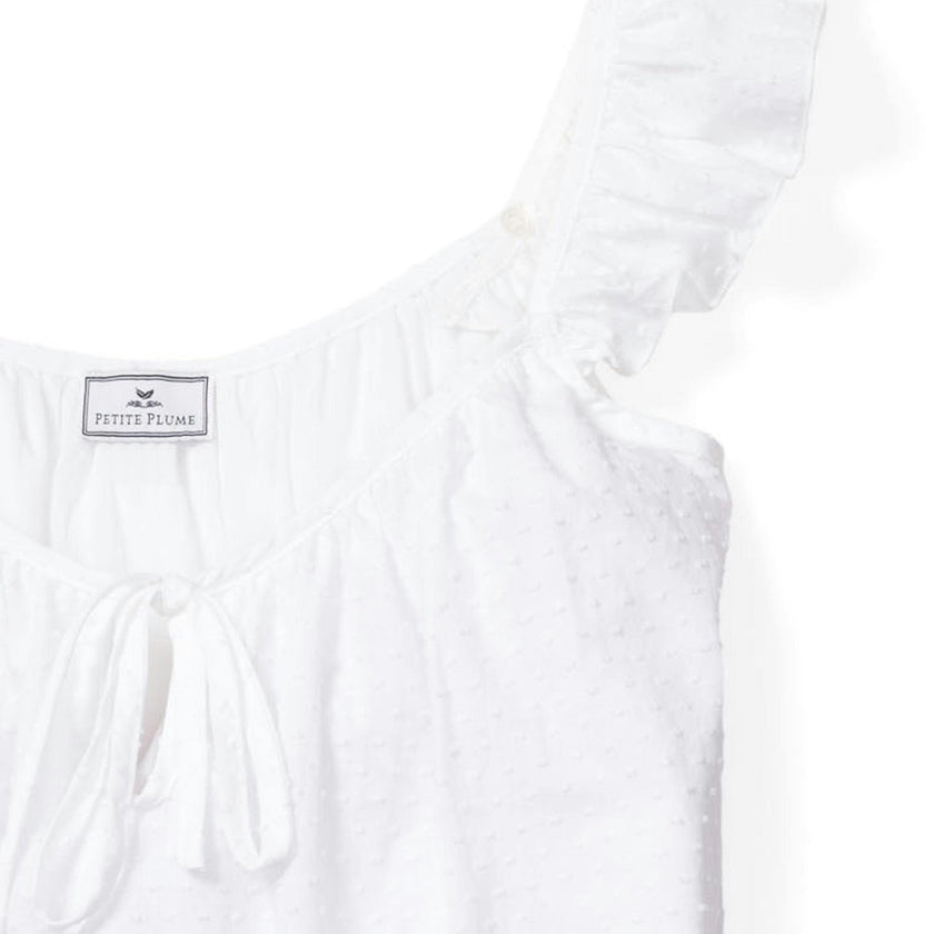 Women's Swiss Dots Celeste Short Set in White