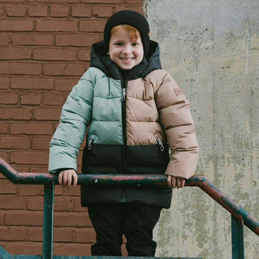 Colorblocked Puffy Winter Coat