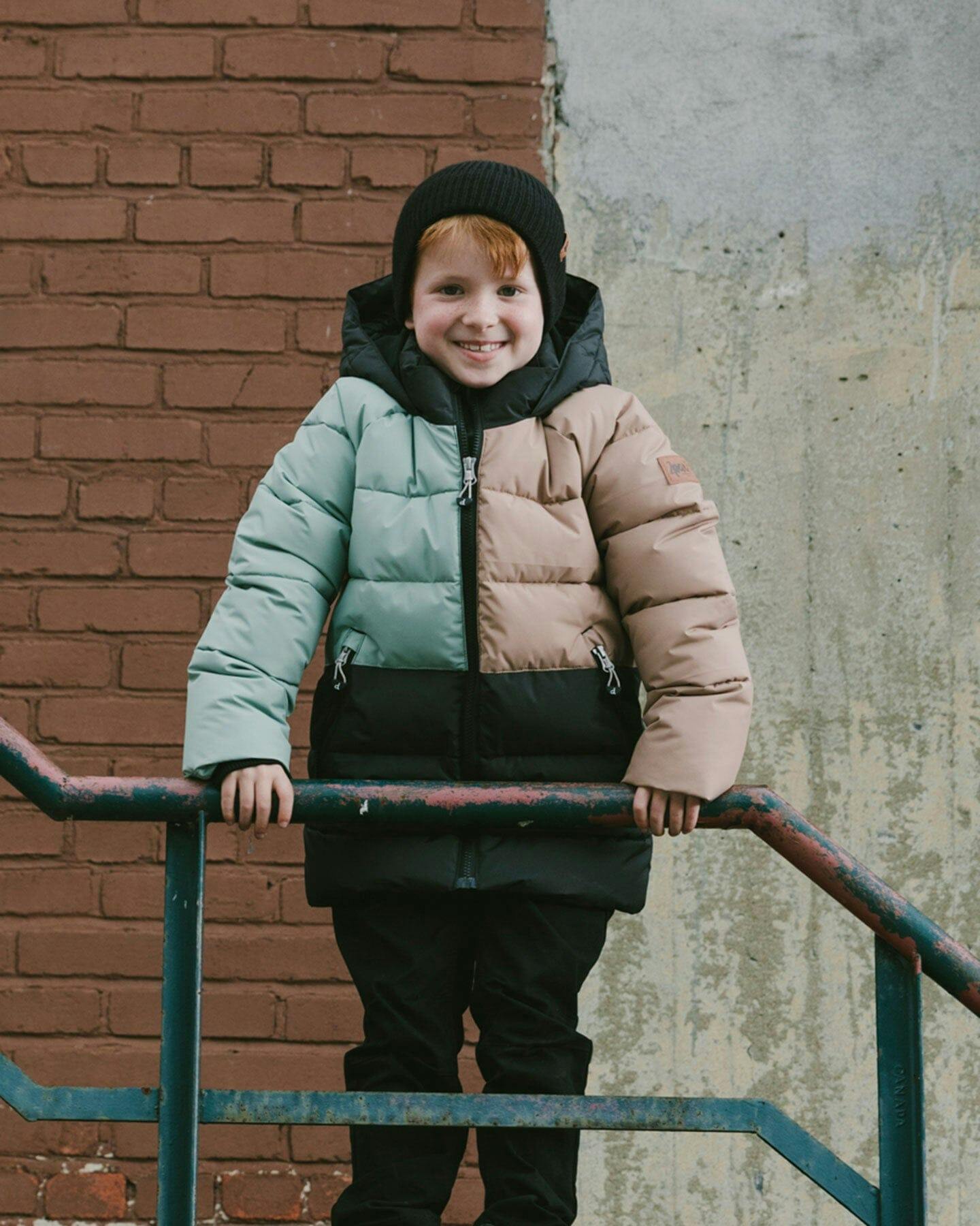 Colorblocked Puffy Winter Coat