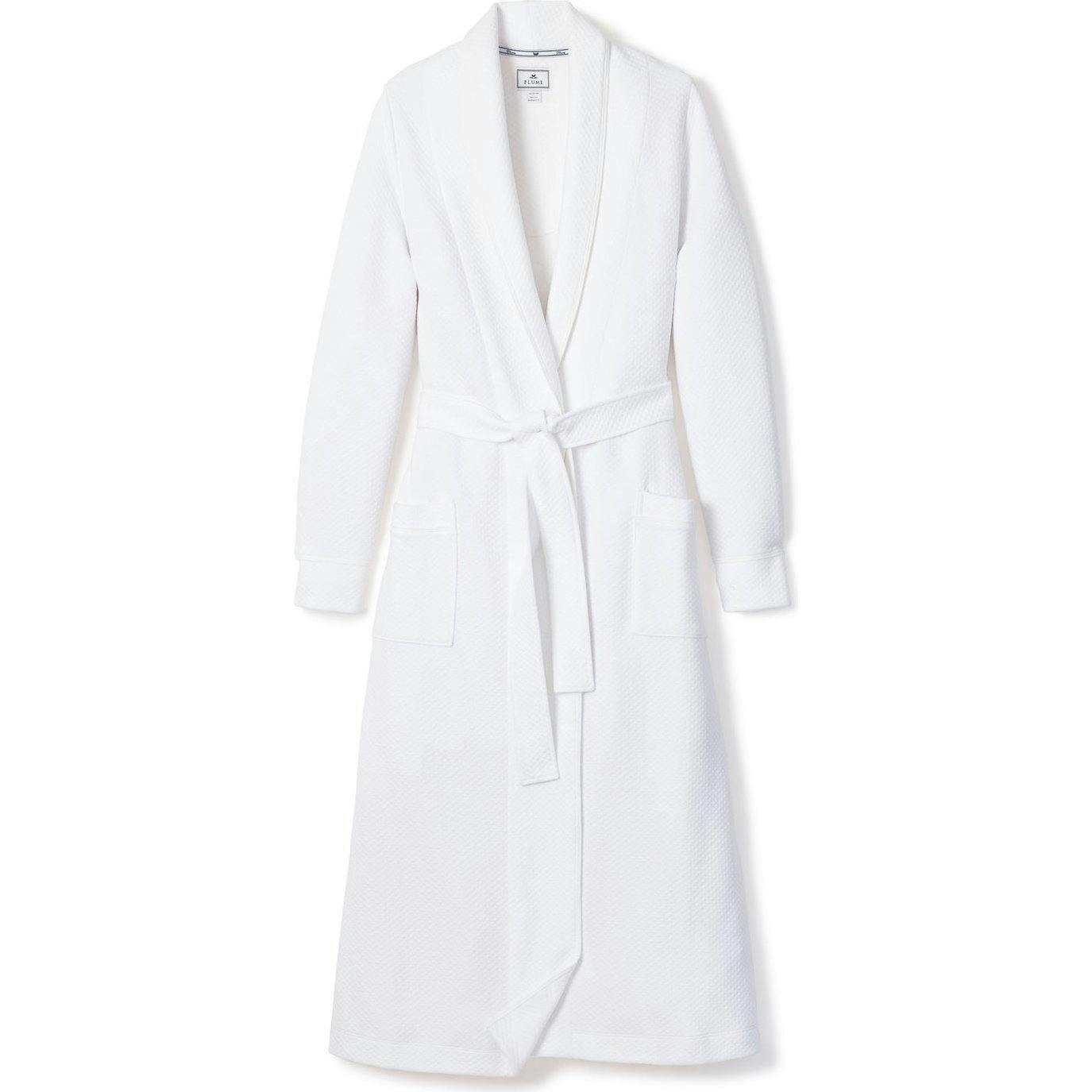 Women's Pima Jacquard Ophelia Robe in White