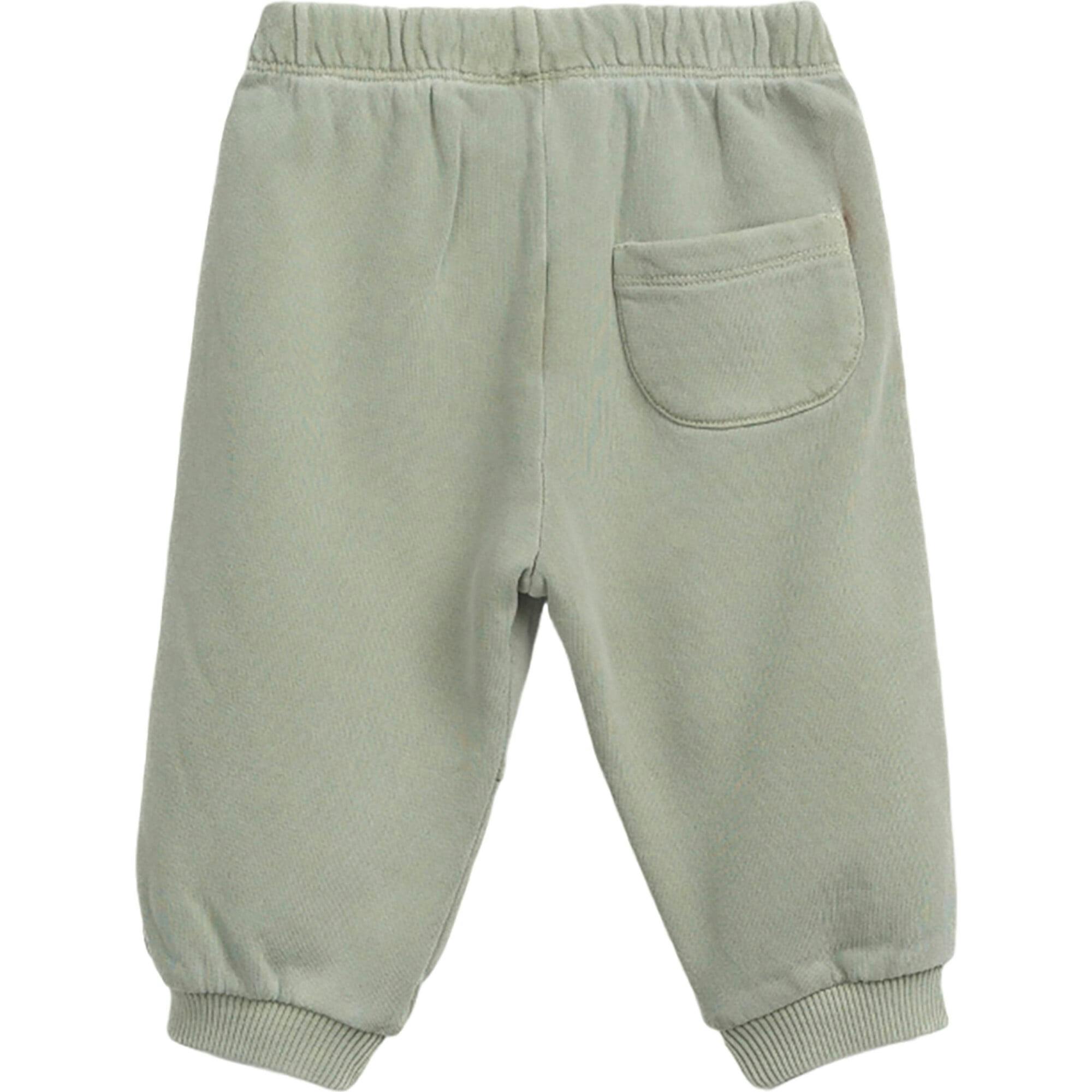 Organic Cotton Elastic Waistband Drawstring Back Pocket Jogger