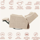 Kiwi Deluxe Power Recliner and Swivel Glider with Heat and Massage