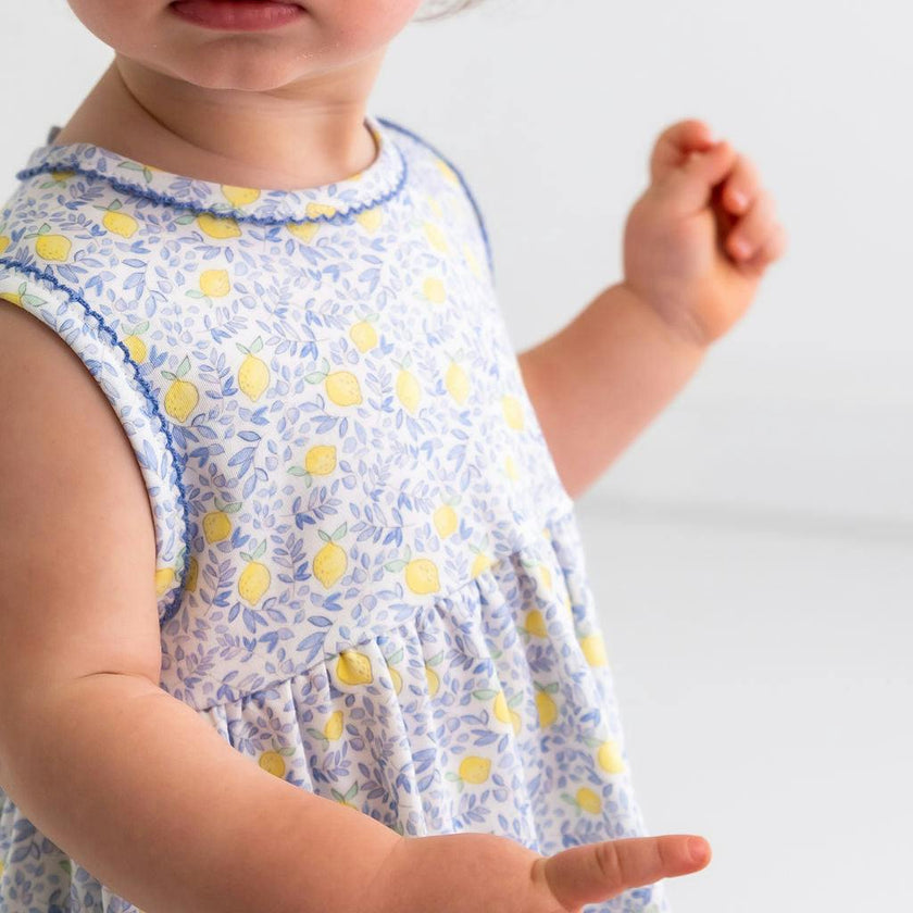 Lemons Pima Cotton Baby Dress w/ Bloomer