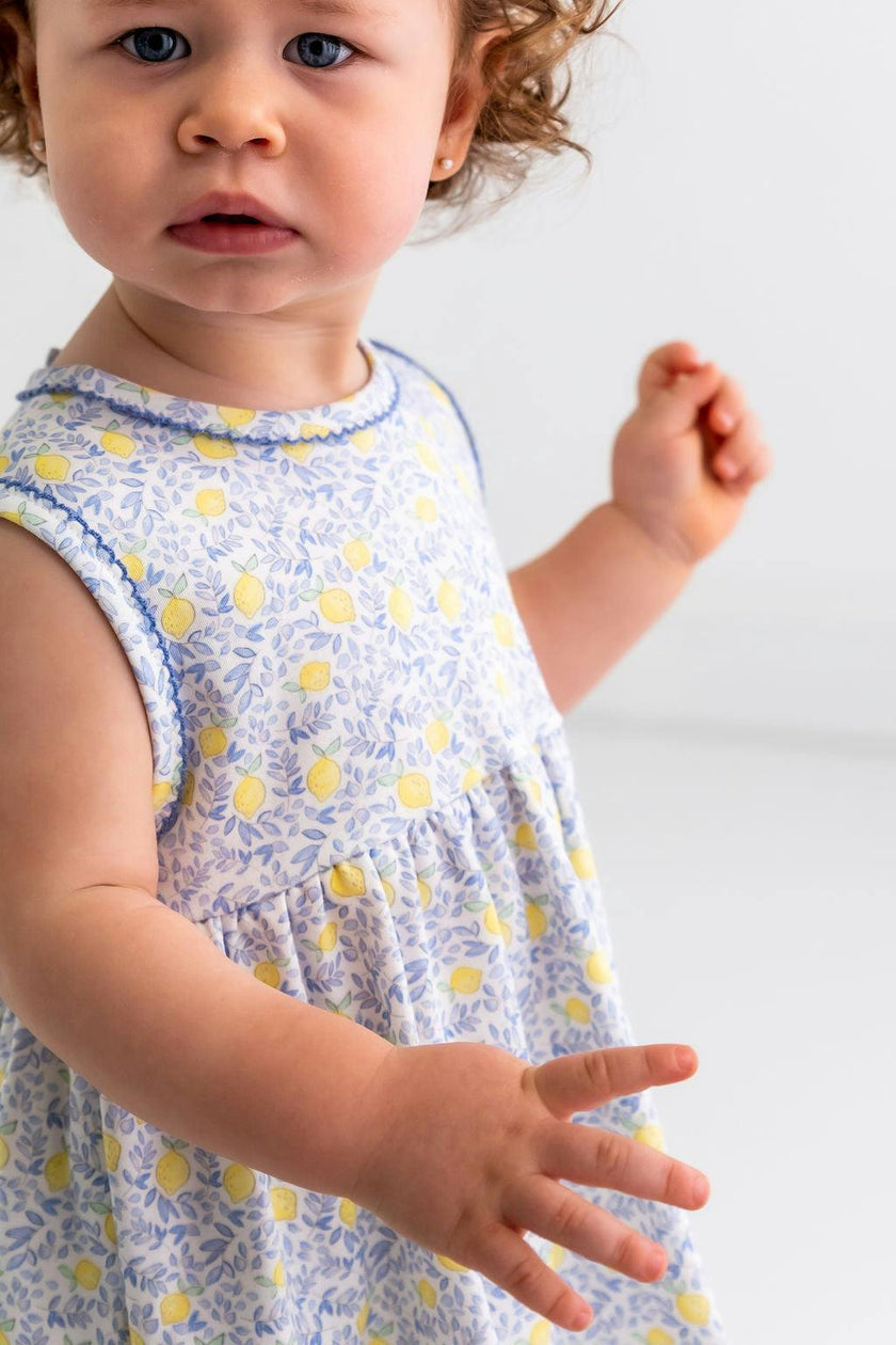 Lemons Pima Cotton Baby Dress w/ Bloomer