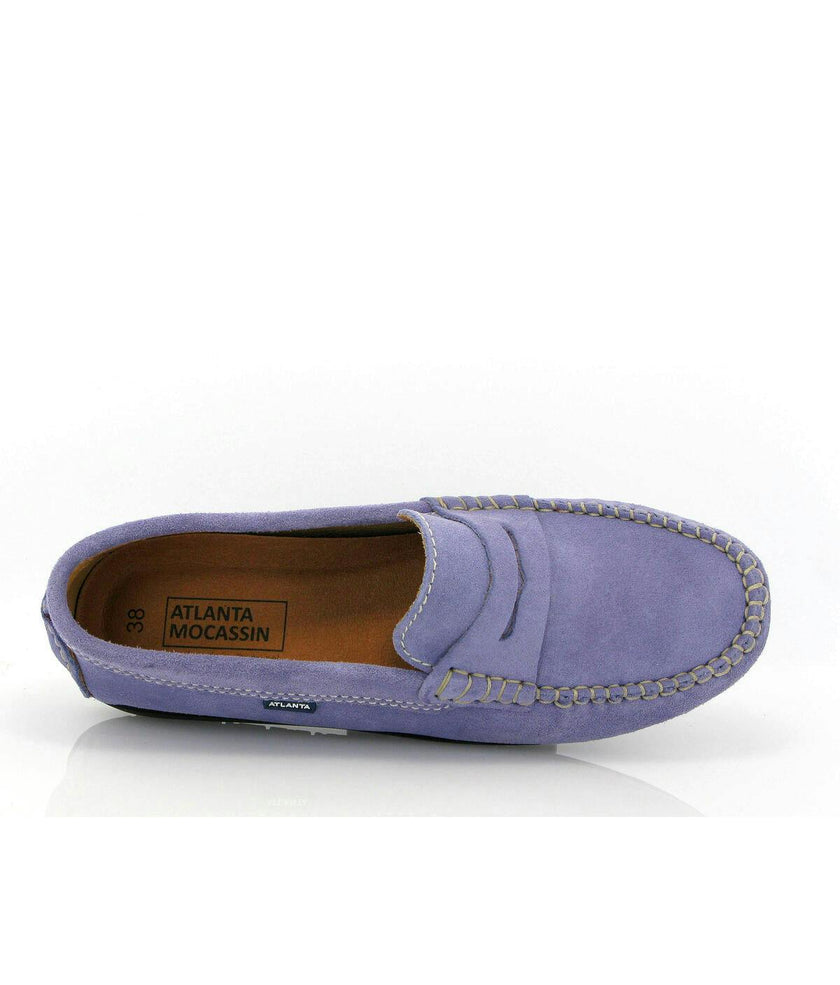Penny Moccasins In Suede Leather, Violet