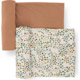 Stretch Knit Swaddle Blanket 2 Pack - Pressed Petals