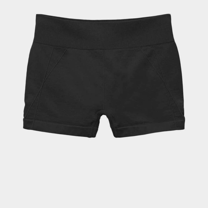 Seamless Activewear Mini Shorts - Black