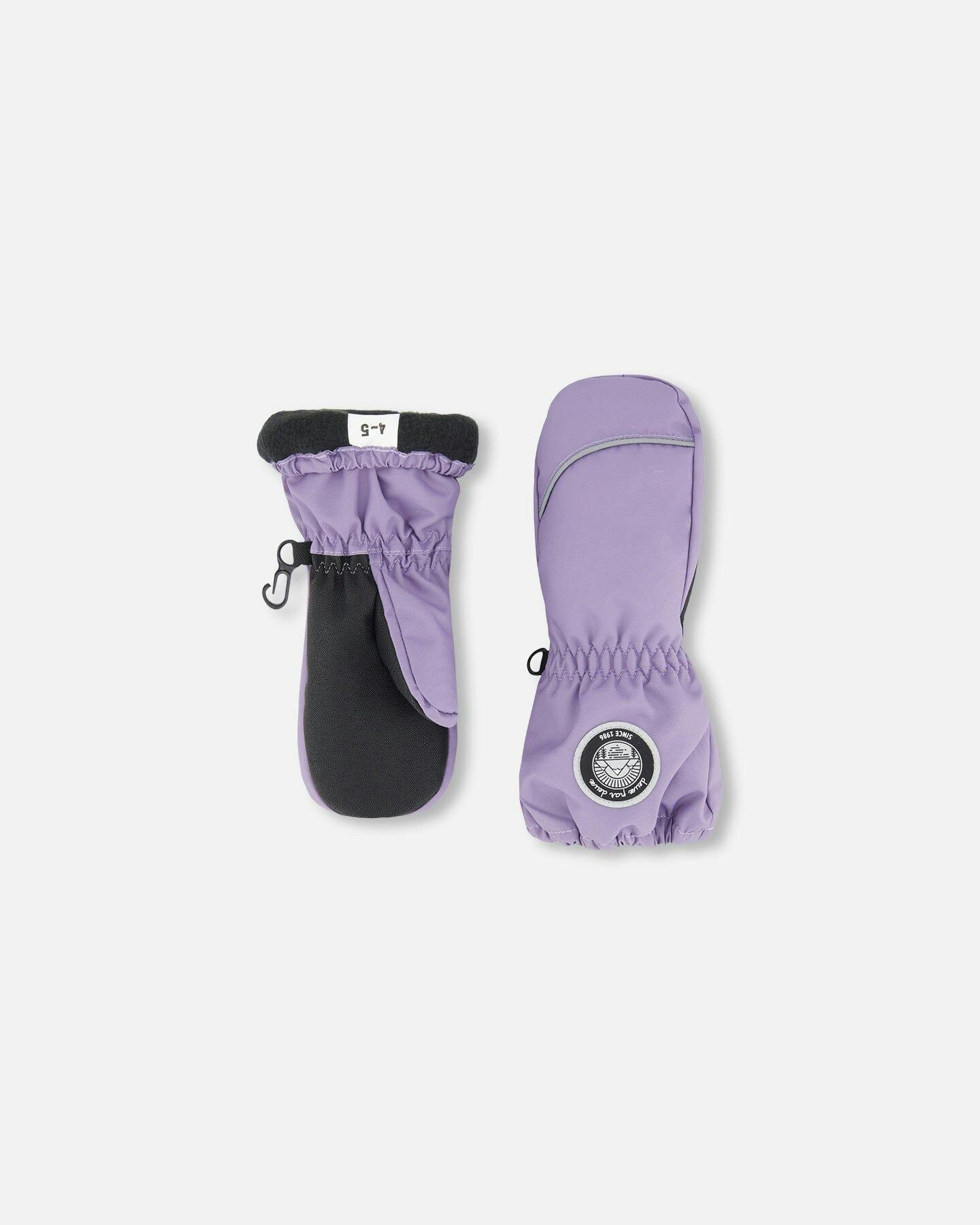 Winter Mittens Play Purple Gray