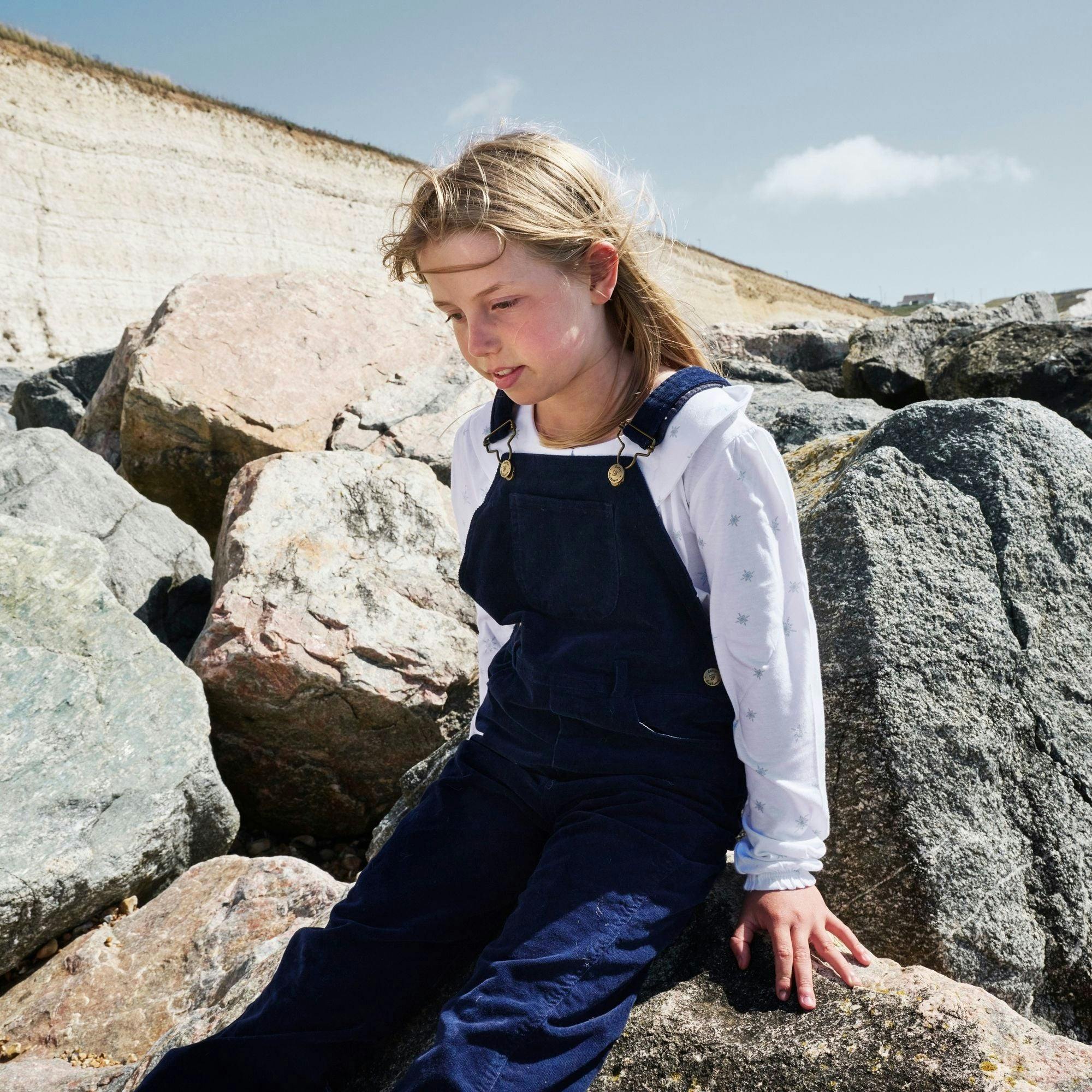 Navy Corduroy Overalls