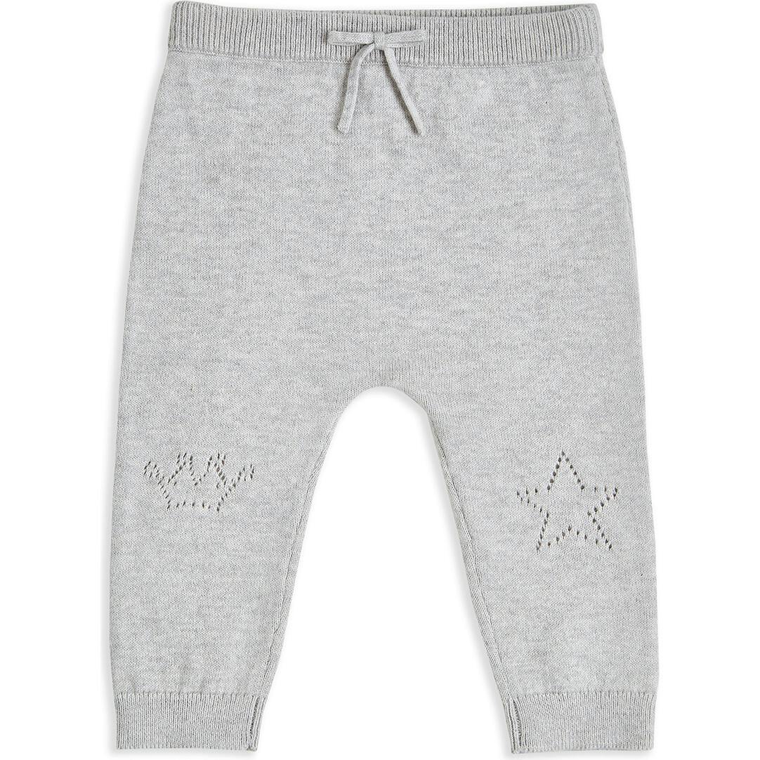 Pointelle Star Crawler Set - Grey