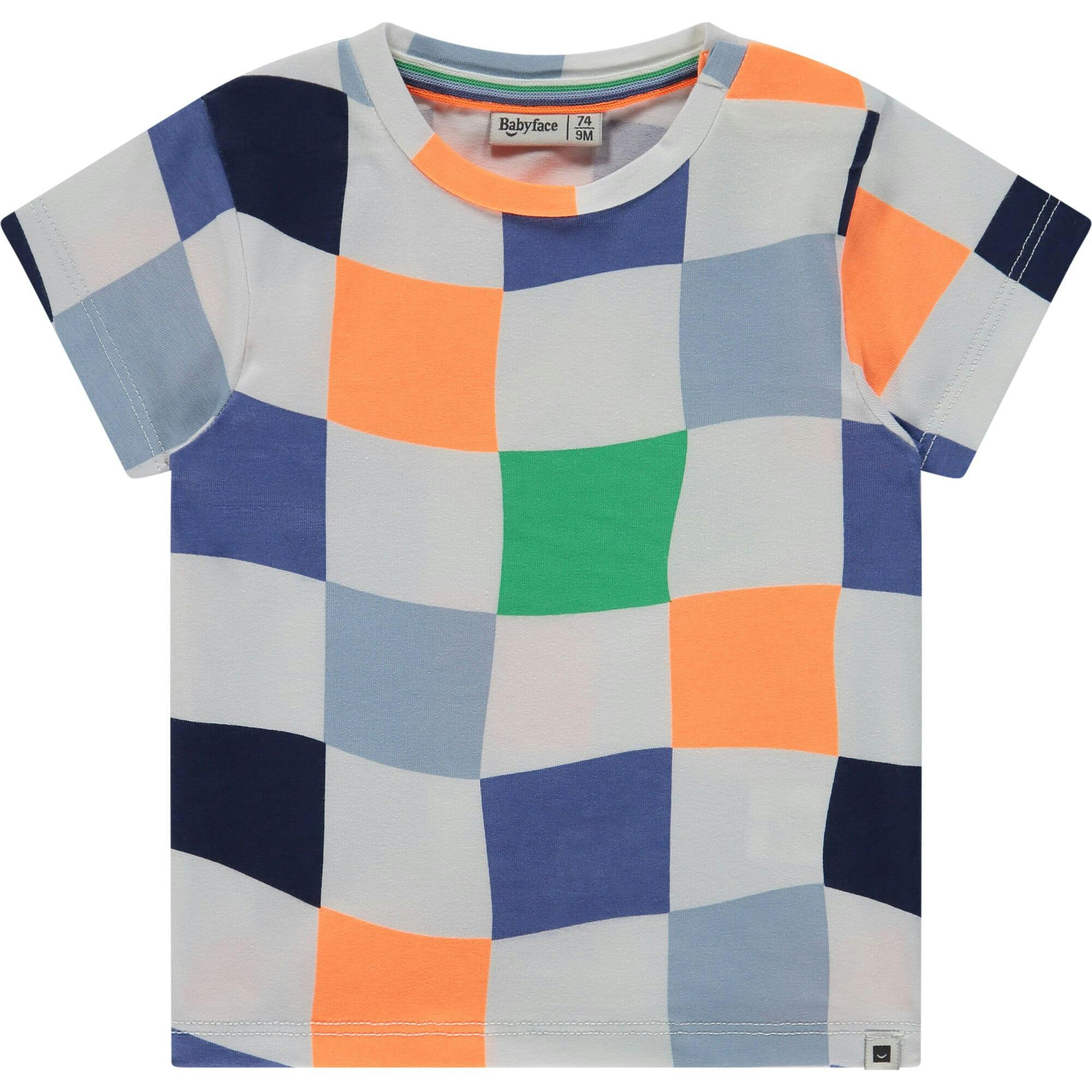 Wavy Checkered Pattern T-Shirt