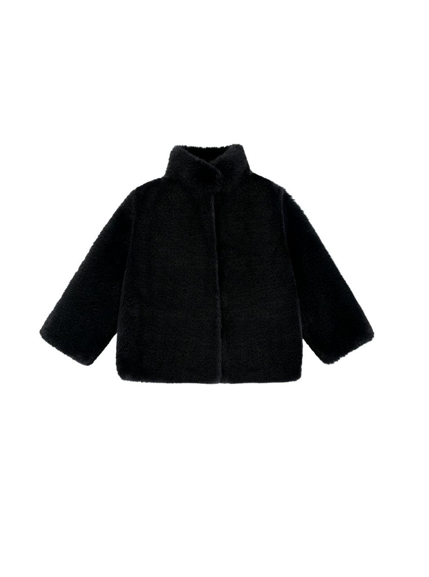 Sadie Faux Fur Coat, Black
