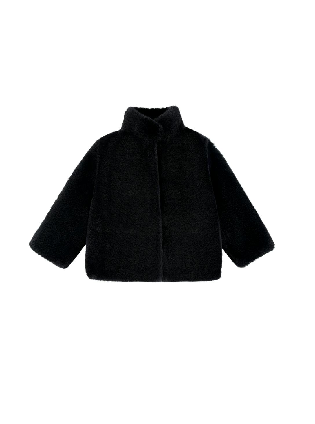 Sadie Faux Fur Coat, Black