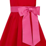 Rosie Velvet & Satin Bow Girls Party Dress