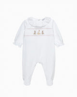 Baby Smocked Onesie in Duck & Bunny