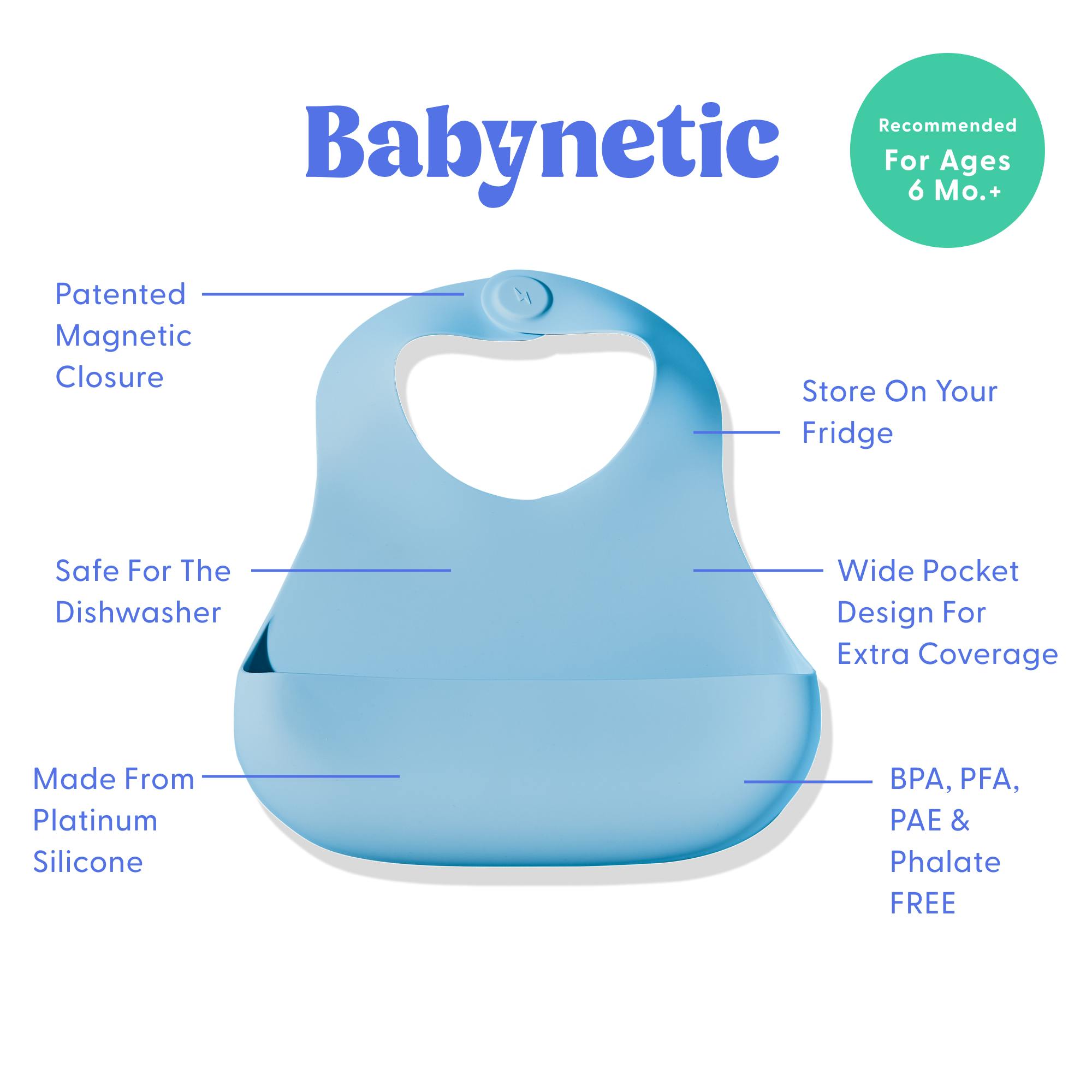 Magnetic Silicone Bib
